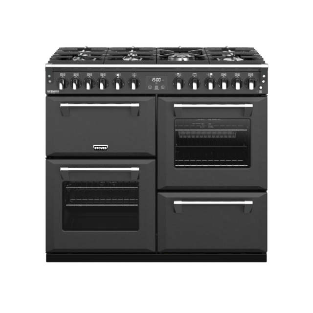 Stoves Richmond Deluxe S1000DF, 100cm, Dual Fuel, Anthracite Range Cooker 444410932