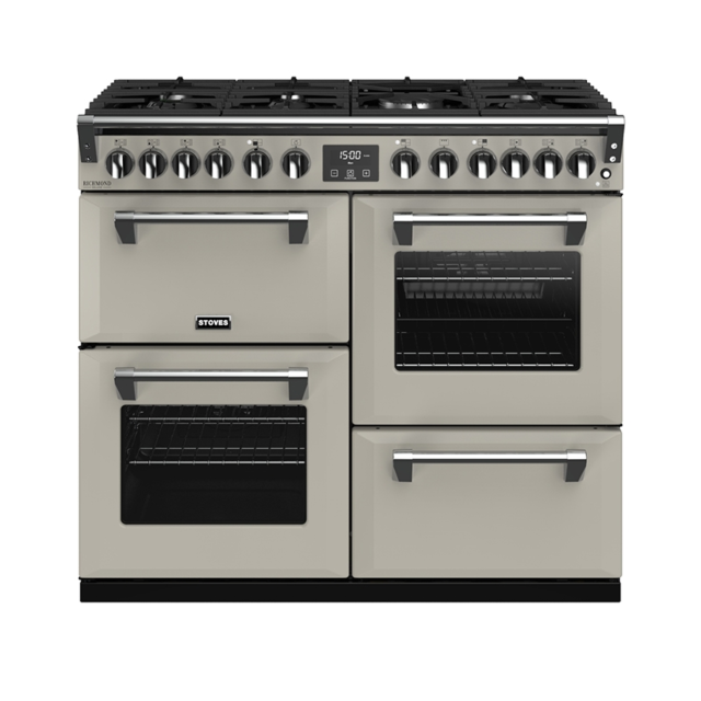 Stoves Richmond Deluxe S1000DF, 100cm, Dual Fuel, Porcini Mushroom Range Cooker 444410934