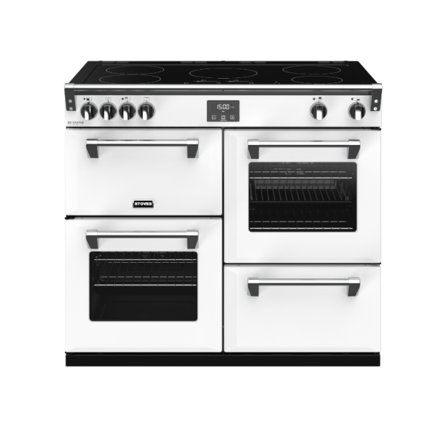 Stoves Richmond Deluxe S1000EI, 100cm, Induction, Icy White Range Cooker 444410951