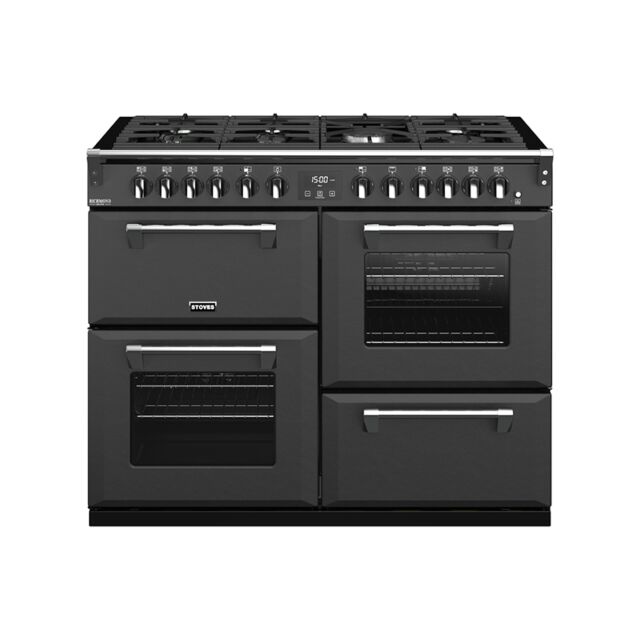 Stoves Richmond Deluxe S1100DF, 110cm, Dual Fuel, Anthracite Range Cooker 444410968