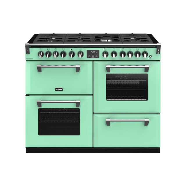 Stoves Richmond Deluxe S1100DF, 110cm, Dual Fuel, Mojito Mint Range Cooker 444410972