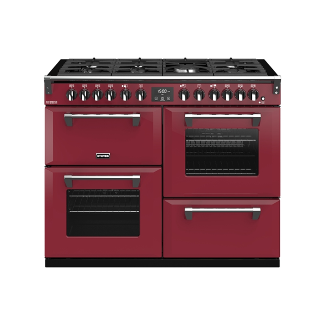 Stoves Richmond Deluxe S1100DF, 110cm, Dual Fuel, Chilli Red Range Cooker 444410973
