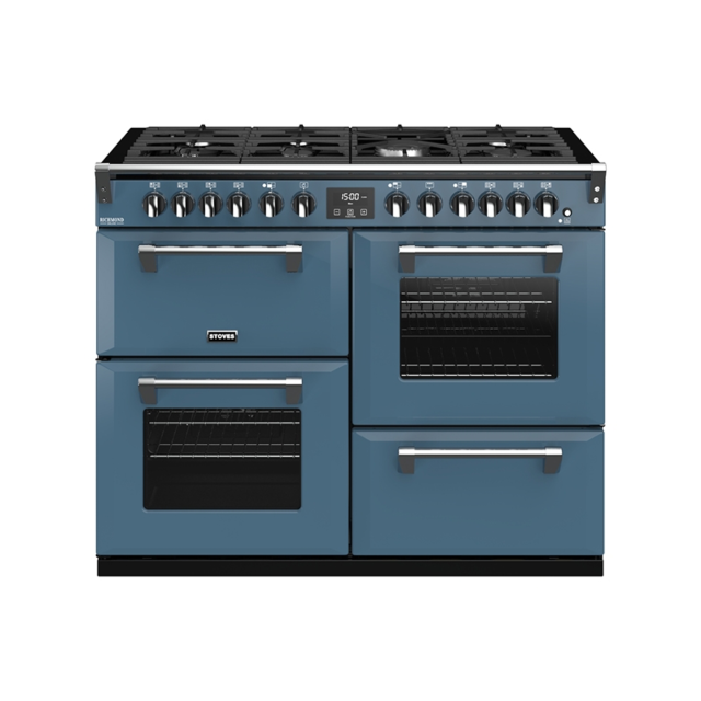 Stoves Richmond Deluxe S1100DF, 110cm, Dual Fuel, Thunder Blue Range Cooker 444410975