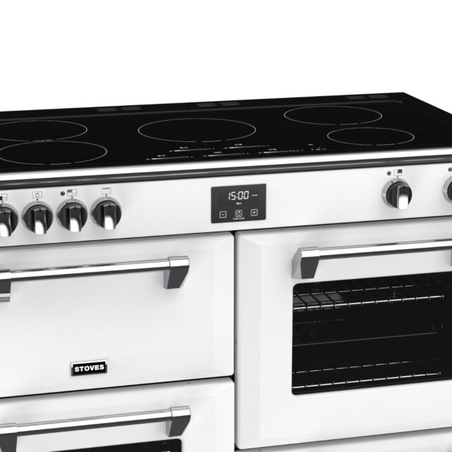 Stoves Richmond Deluxe S1100EI, 110cm, Induction, Icy White Range Cooker 444410987