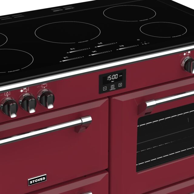 Stoves Richmond Deluxe S1100EI, 110cm, Induction, Chilli Red, Range Cooker 444410991