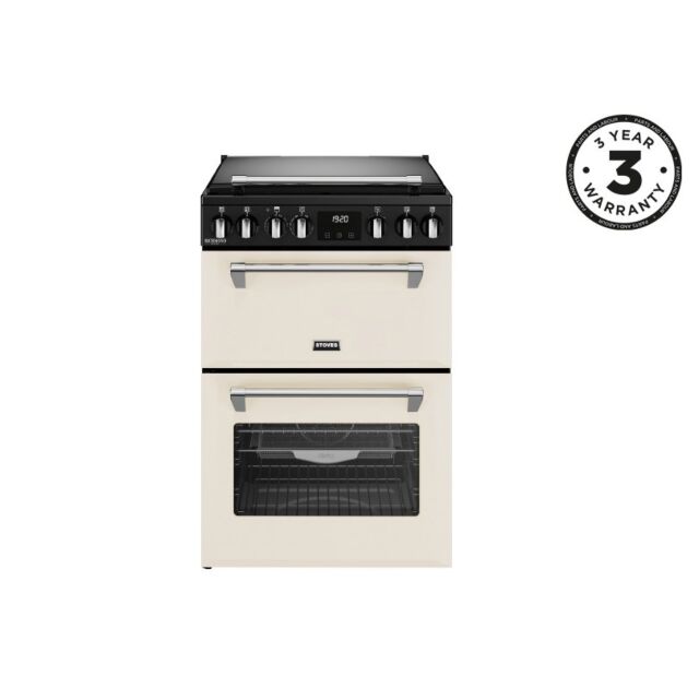 Stoves 444411845 Cream Rich 60Df Dual Fuel Cooker With Double Oven, Cream, A Rated