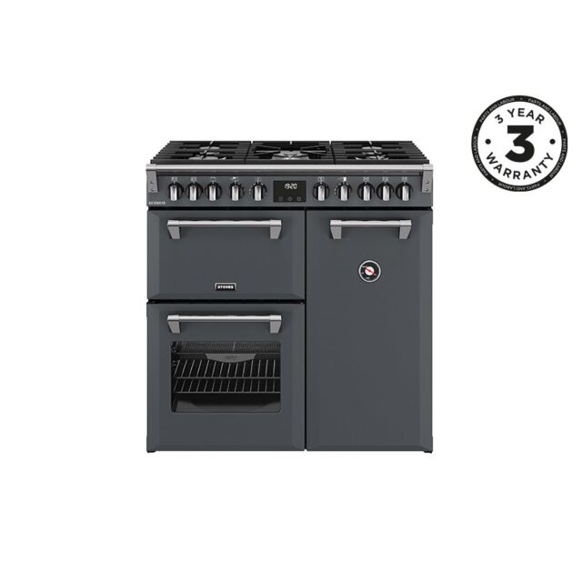 Stoves 444411849 Rca Rich 90Df Ant 90Cm Dual Fuel Range Cooker, Grey, A Rated