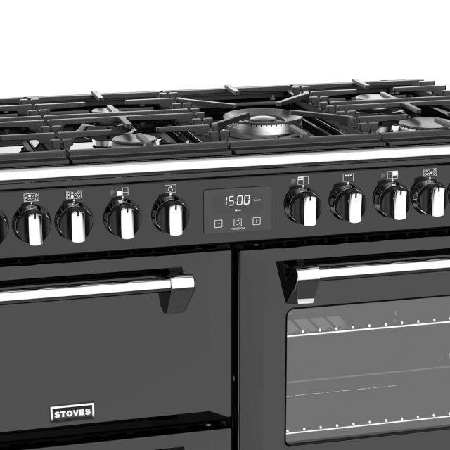 Stoves Richmond S1000DF, 100cm, Dual Fuel, Black Range Cooker 444444451