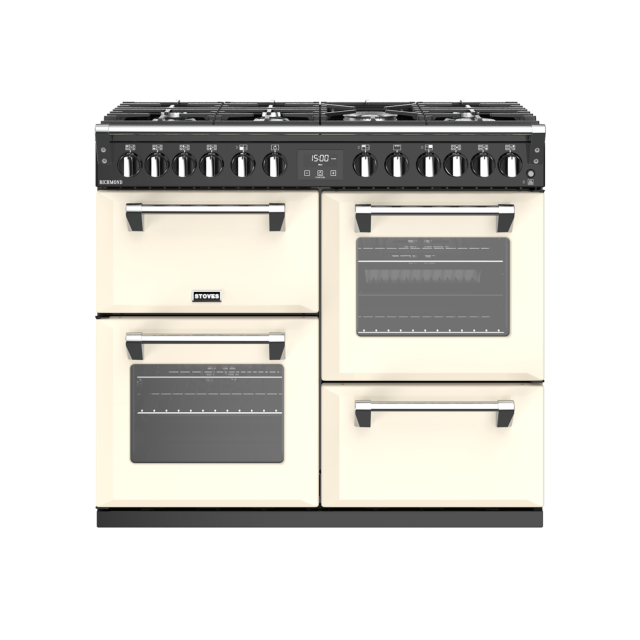 Stoves Richmond S1000DF, 100cm, Dual Fuel, Cream Range Cooker 444444452