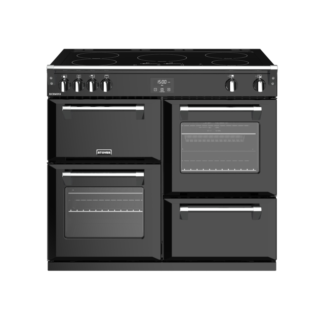 Stoves Richmond S1000EI, 100cm, Induction, Black Range Cooker 444444460