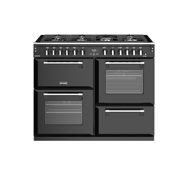 Stoves Richmond S1100DF, 110cm, Dual Fuel, Black Range Cooker 444444466