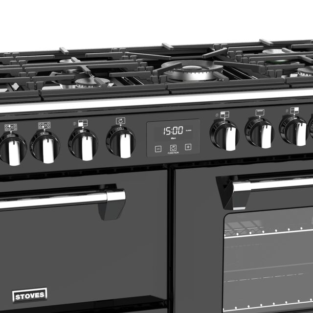 Stoves Richmond S1100DF, 110cm, Dual Fuel, Black Range Cooker 444444466
