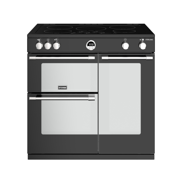 Stoves Sterling S900EI, 90cm, Induction, Black Range Cooker 444444487