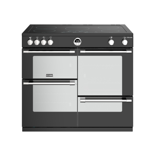 Stoves Sterling S1000EI, 100cm, Induction, Black Range Cooker 444444497