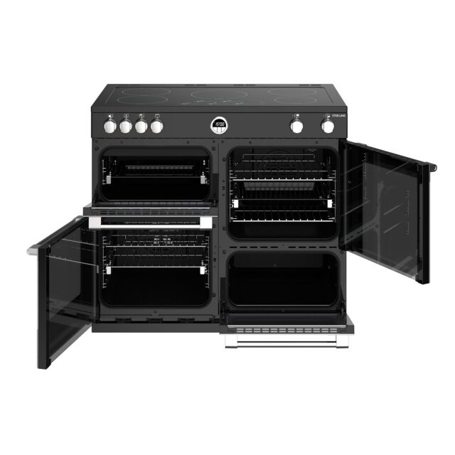 Stoves Sterling S1000EI, 100cm, Induction, Black Range Cooker 444444497