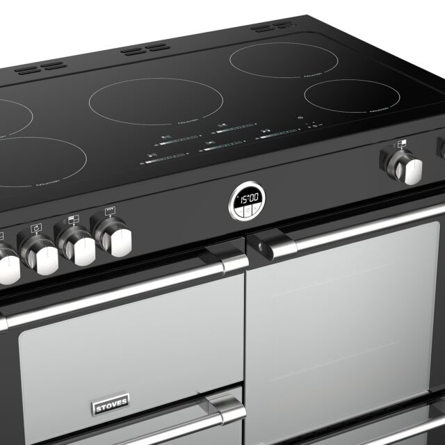 Stoves Sterling S1000EI, 100cm, Induction, Black Range Cooker 444444497