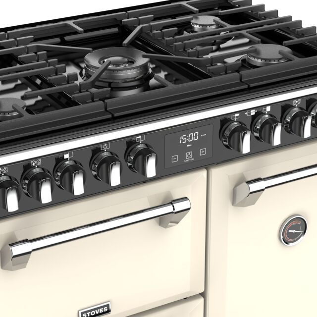 Stoves Richmond Deluxe S900DF, 90cm, Dual Fuel, Cream Range Cooker 444444898