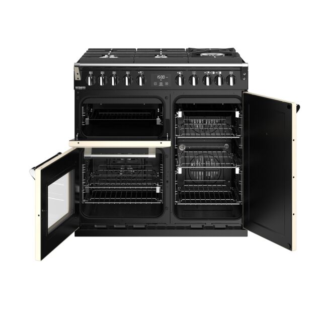 Stoves Richmond Deluxe S900DF GTG, 90cm, Dual Fuel, Cream Range Cooker 444444900