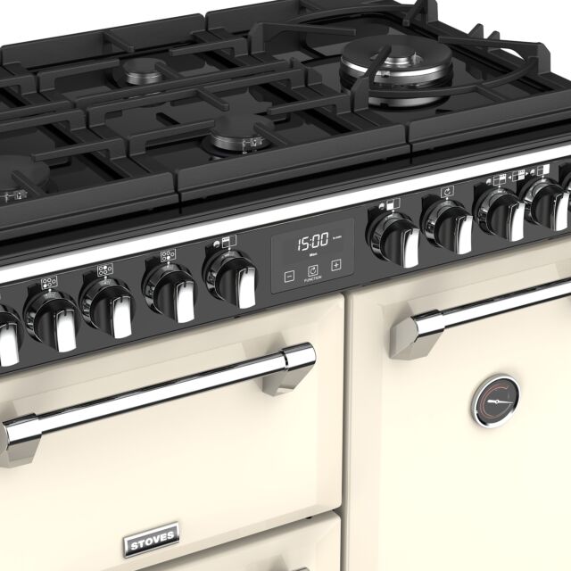 Stoves Richmond Deluxe S900DF GTG, 90cm, Dual Fuel, Cream Range Cooker 444444900