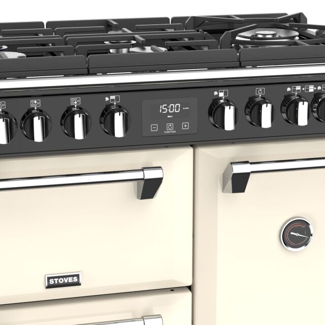 Stoves Richmond Deluxe S900DF GTG, 90cm, Dual Fuel, Cream Range Cooker 444444900