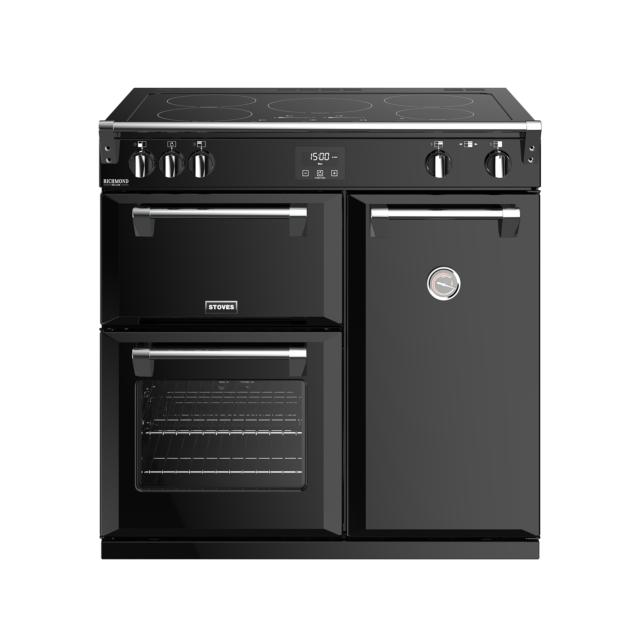 Stoves Richmond Deluxe S900EI, 90cm, Induction, Black Range Cooker 444444905
