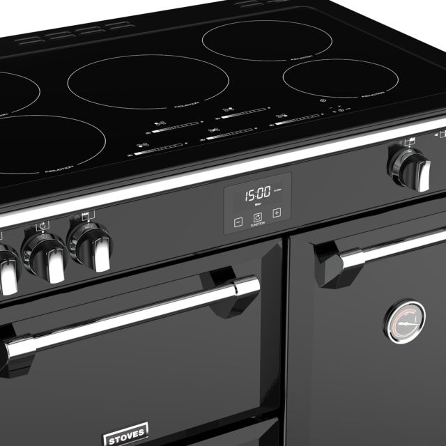 Stoves Richmond Deluxe S900EI, 90cm, Induction, Black Range Cooker 444444905