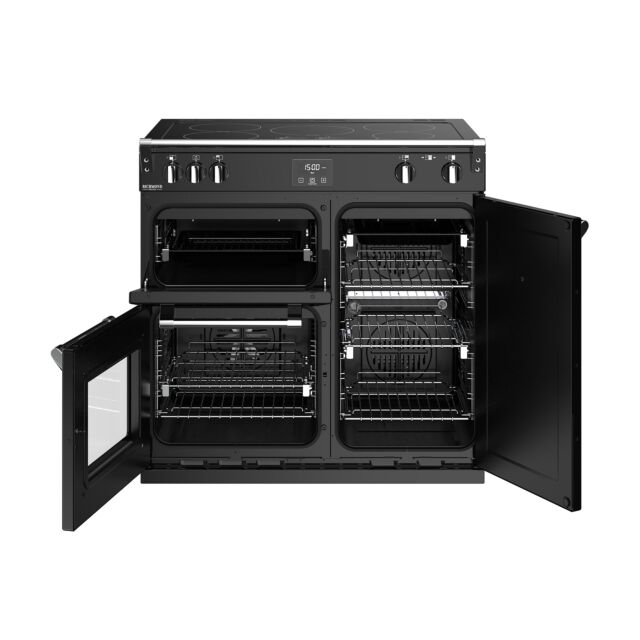 Stoves Richmond Deluxe S900EI, 90cm, Induction, Black Range Cooker 444444905