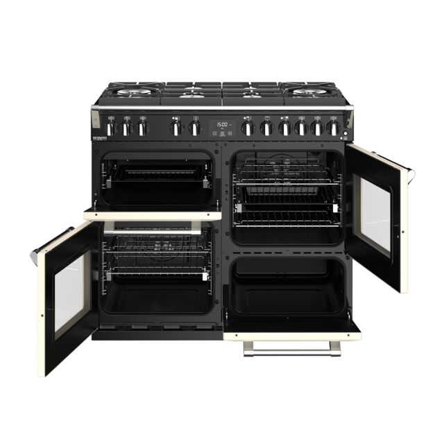 Stoves Richmond Deluxe S1000DF GTG, 100cm, Dual Fuel, Cream Range Cooker, 444444910
