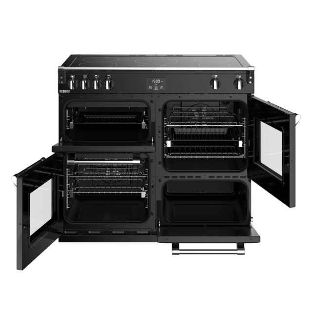 Stoves Richmond Deluxe S1000EI, 100cm, Induction, Black Range Cooker  444444915