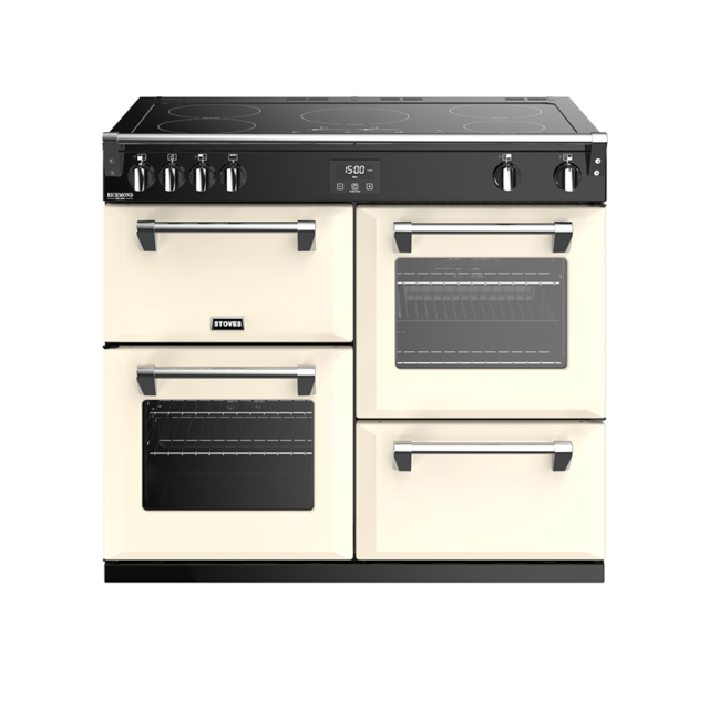 Stoves Richmond Deluxe S1000EI, 100cm, Induction, Cream Range Cooker  444444916
