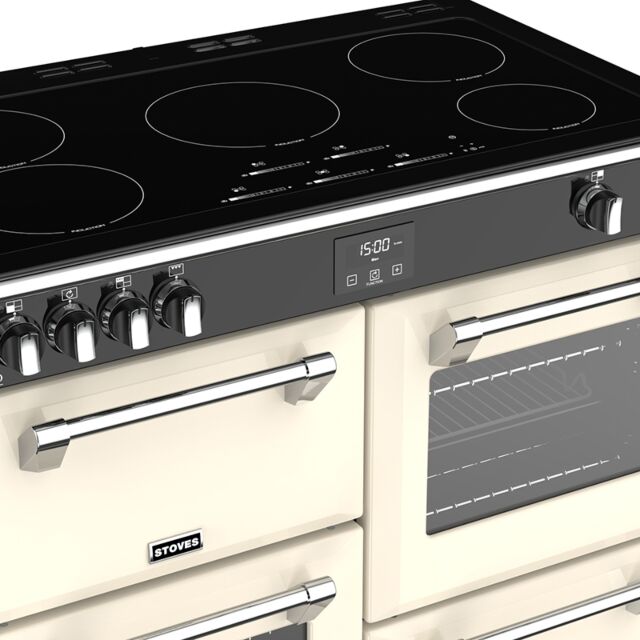 Stoves Richmond Deluxe S1000EI, 100cm, Induction, Cream Range Cooker  444444916