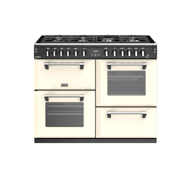 Stoves Richmond Deluxe S1100DF, 110cm, Dual Fuel, Cream Range Cooker 444444918