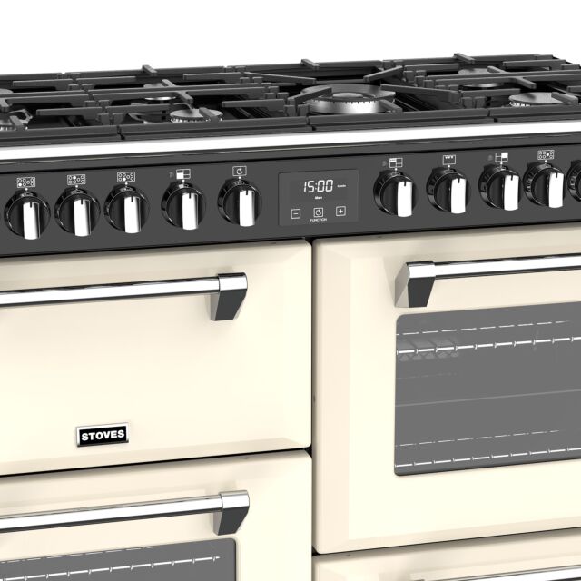 Stoves Richmond Deluxe S1100DF, 110cm, Dual Fuel, Cream Range Cooker 444444918