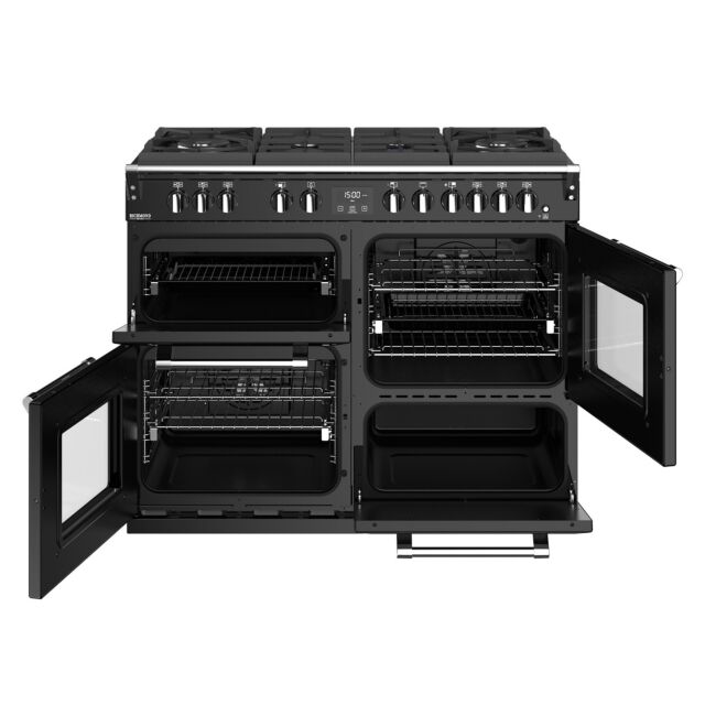 Stoves Richmond Deluxe S1100DF GTG, 110cm, Dual Fuel, Black Range Cooker 444444919