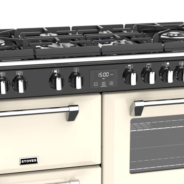 Stoves Richmond Deluxe S1100DF GTG, 110cm, Dual Fuel, Cream Range Cooker 444444920