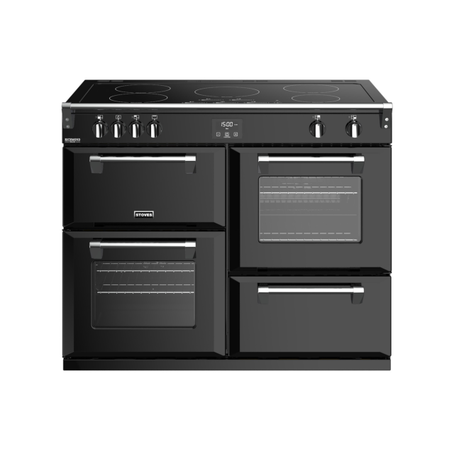 Stoves Richmond Deluxe S1100EI, 110cm, Induction, Black Range Cooker 444444925