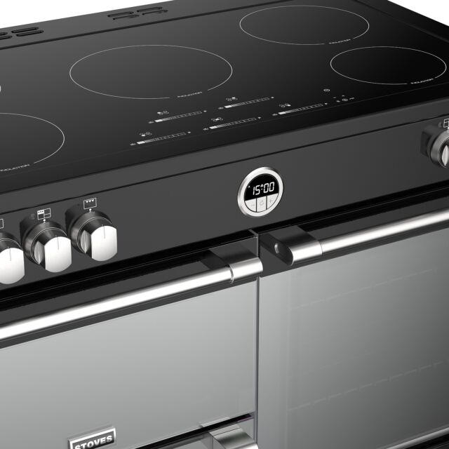 Stoves Sterling Deluxe S1000EI, 100cm, Induction, Black Range Cooker 444444949