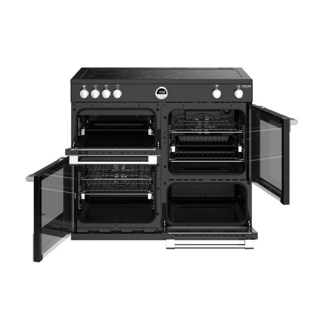 Stoves Sterling Deluxe S1000EI, 100cm, Induction, Black Range Cooker 444444949