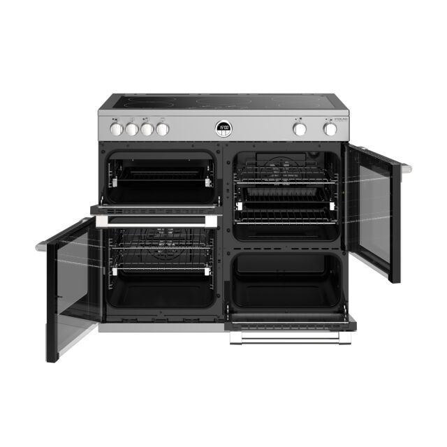 Stoves Sterling Deluxe S1000EI, 100cm, Induction, Stainless Steel Range Cooker  444444950