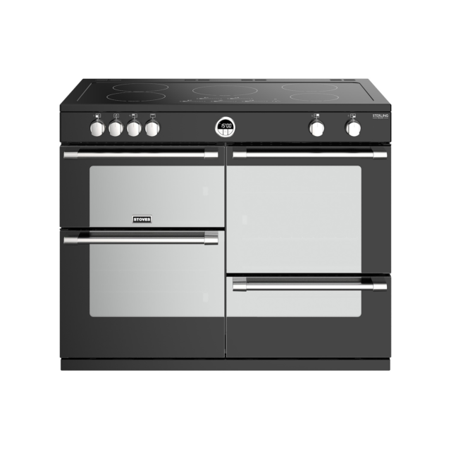 Stoves Sterling Deluxe S1100EI, 110cm, Induction, Black Range Cooker 444444959