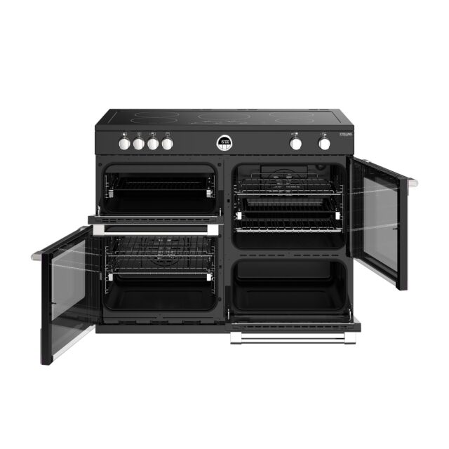 Stoves Sterling Deluxe S1100EI, 110cm, Induction, Black Range Cooker 444444959
