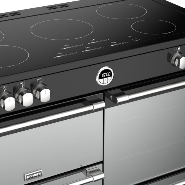 Stoves Sterling Deluxe S1100EI, 110cm, Induction, Black Range Cooker 444444959