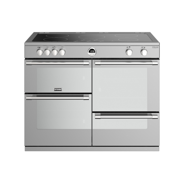 Stoves Sterling Deluxe S1100EI, 110cm, Induction, Stainless Steel Range Cooker 444444960