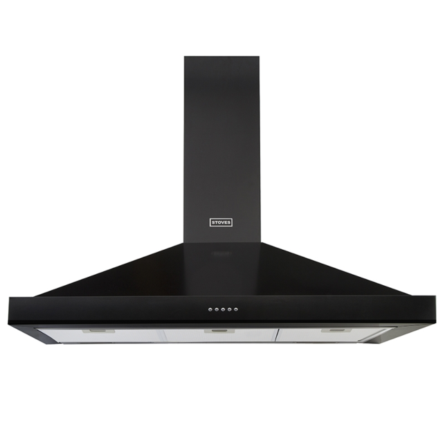 Stoves Sterling S1100 Chimney Hood, 110cm, Black 444410241