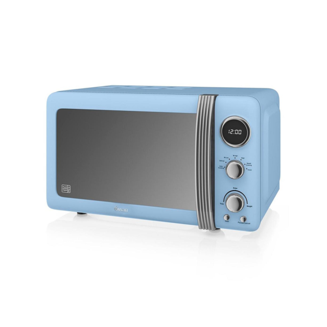 Swan SM22030LBLN Light Blue Sm22030lbln Digital Microwave 800W
