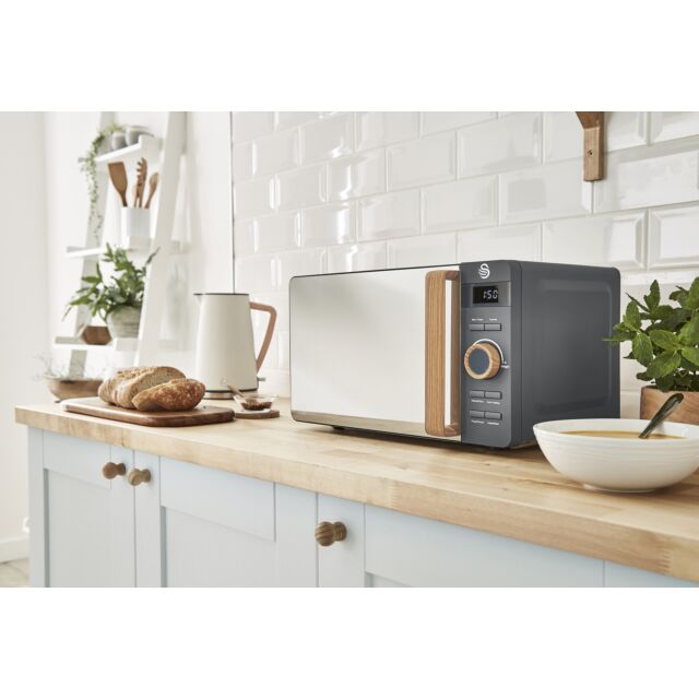 Swan SM22036GRYN Nordic Microwave, 800W, 20L
