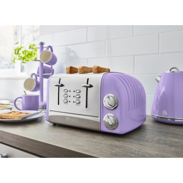 Swan ST34020PURN Purple 4 Sice Toaster