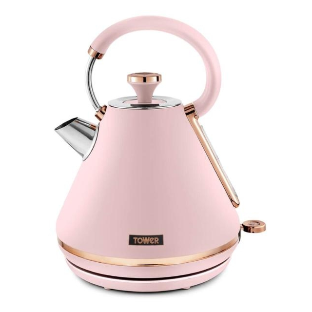 Tower T10044PNK Pink + Rose Gold Cavaletto 3KW 1.7L Pyramid Kettle