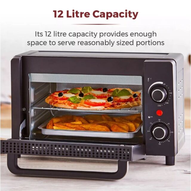 Tower T14042 Black Mini Oven With Adjustable Temperature Control