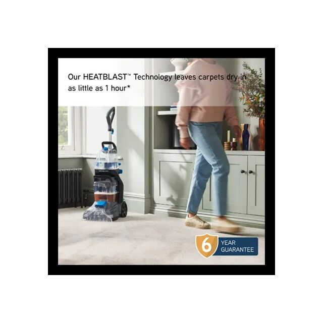 Vax CDCW-SSXS Grey SpinScrub Power Carpet Washer - Grey & Tiger Blue
